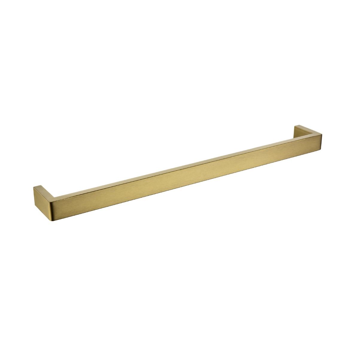 Norico Cavallo Brushed Yellow Gold Square Single Towel Rail 600mm