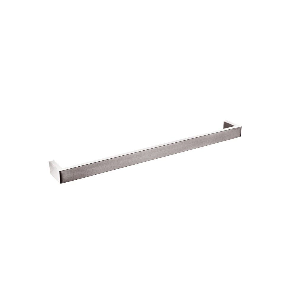 Norico Cavallo Brushed Nickel Square Single Towel Rail 600mm