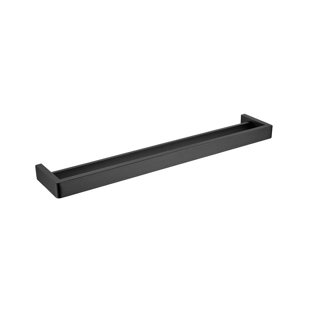 Norico Cavallo Matte Black Square Double Towel Rail 600mm