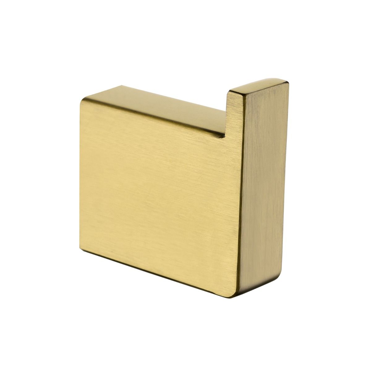 Norico Cavallo Brushed Yellow Gold Square Single Robe Hook