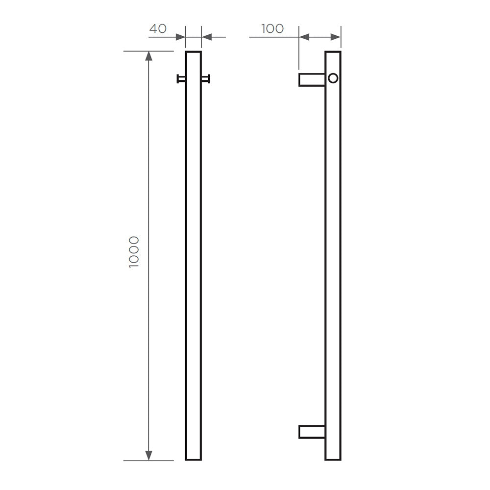 Arcisan Vertical Heated Towel Bar