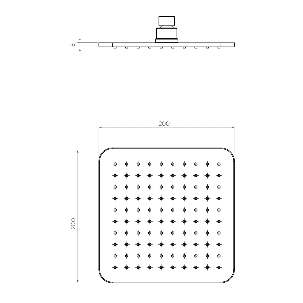 Arcisan 200x200mm Showerhead