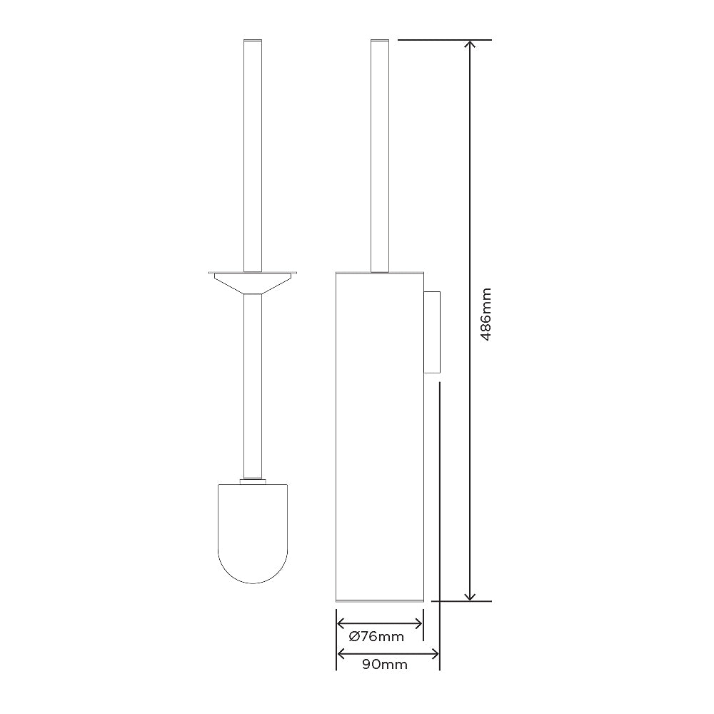 Arcisan Round Toilet Brush Holder