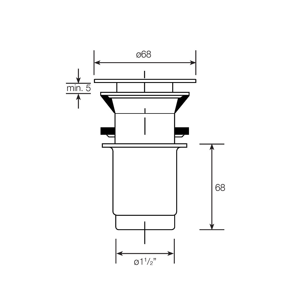 Arcisan Push Operated Pop-Up Waste