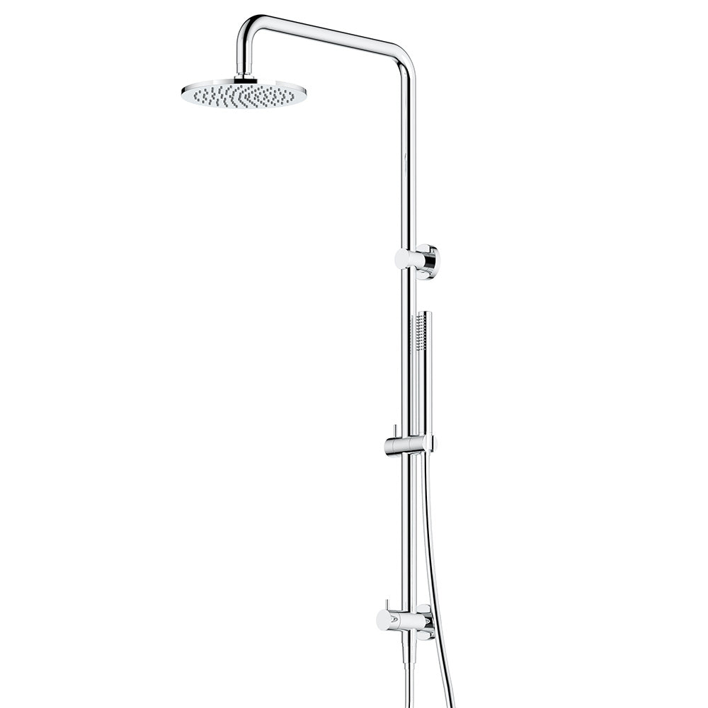 Arcisan Dual Inlet Squareline Shower Column Ø200mm Head, Tubular Brass Hand Shower