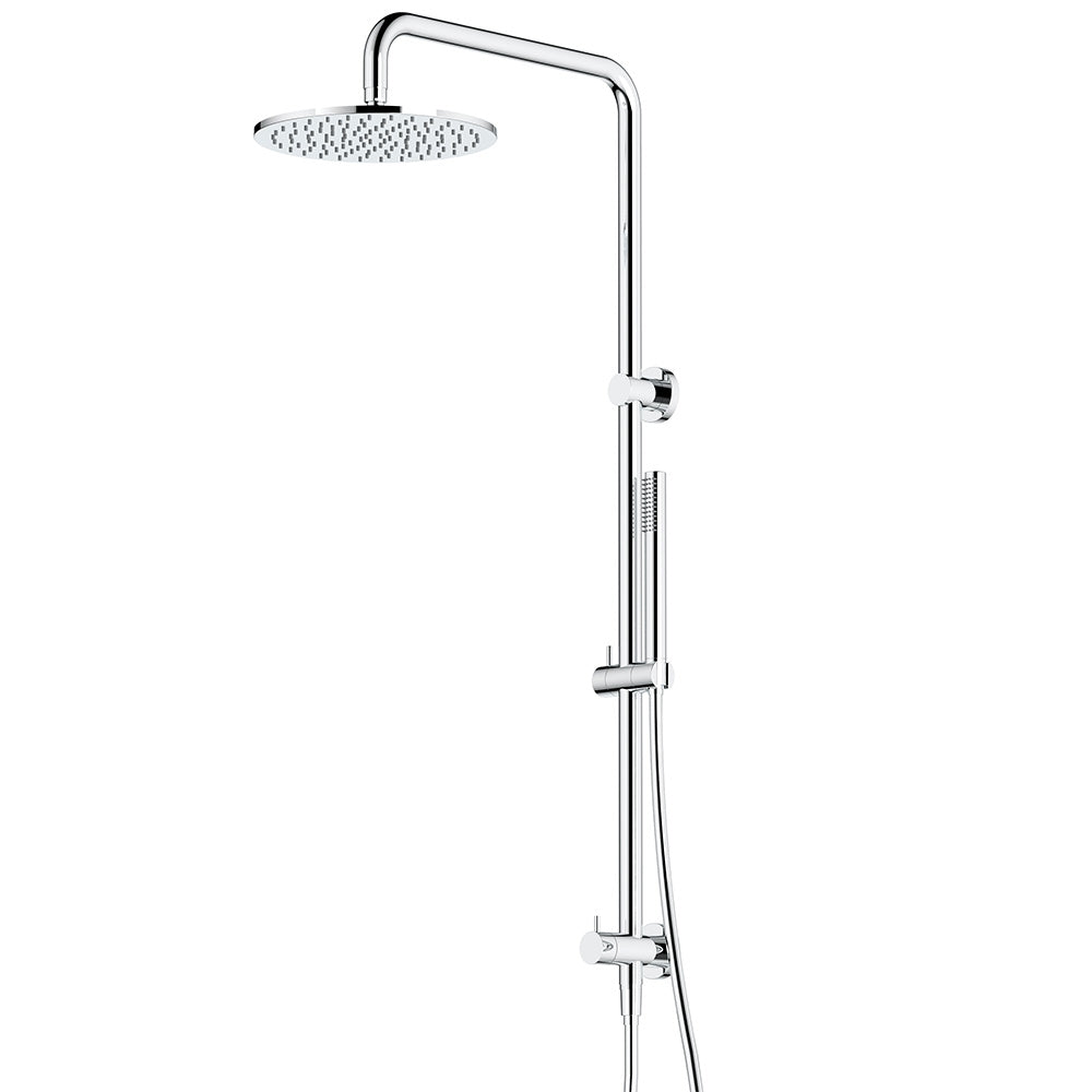 Arcisan Dual Inlet Squareline Shower Column Ø250mm Head, Tubular Brass Hand Shower