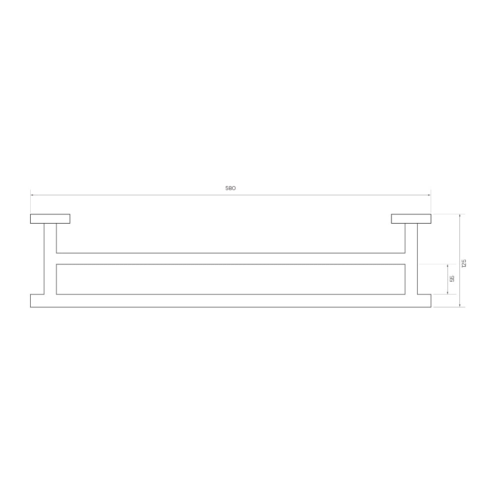 Arcisan Axus Double Towel Rail - 600mm