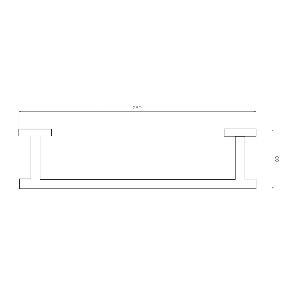 Arcisan Axus Guest Towel Rail - 300mm
