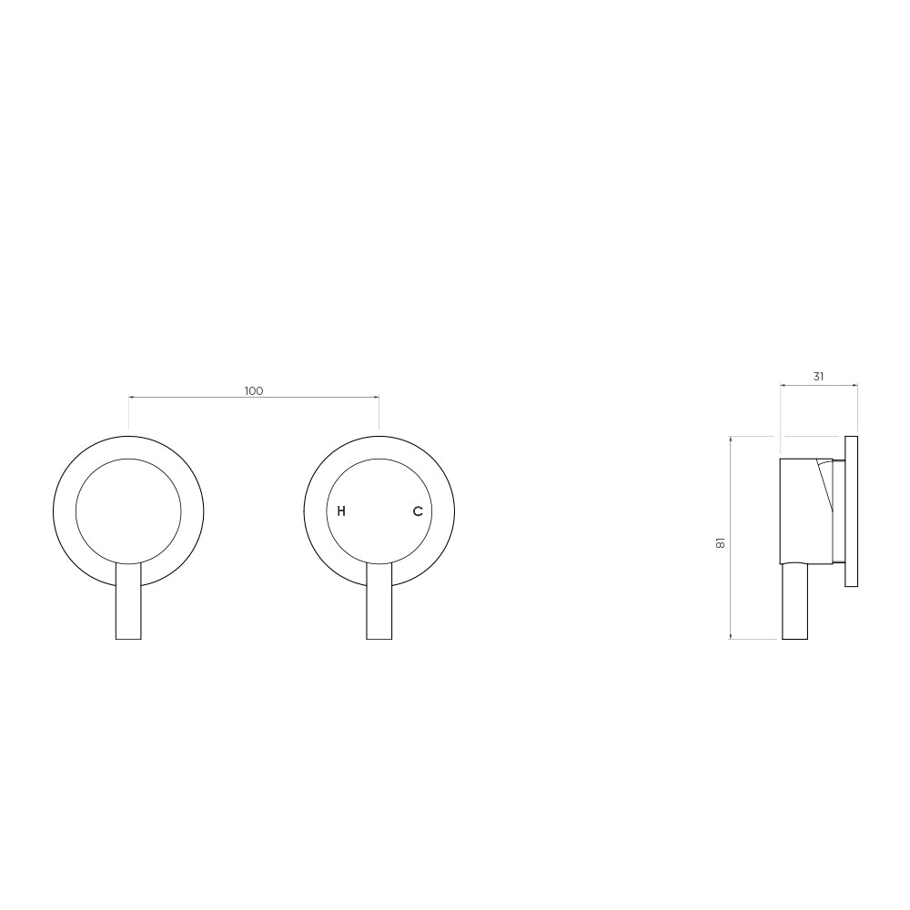 Arcisan Axus Pin Shower Mixer and 3-way Diverter