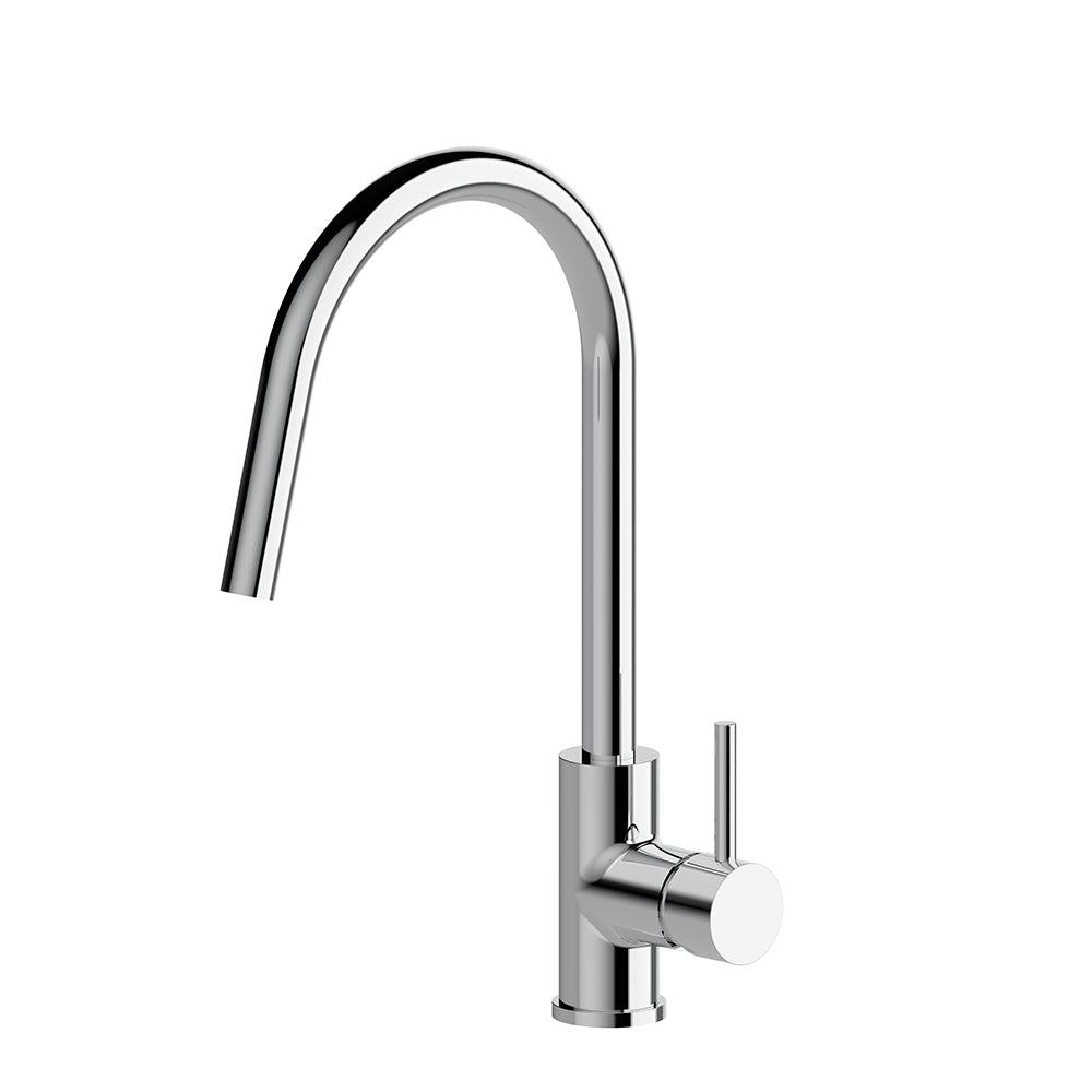 Arcisan Axus Pin Gooseneck Kitchen Mixer with Pull Out Nozzle