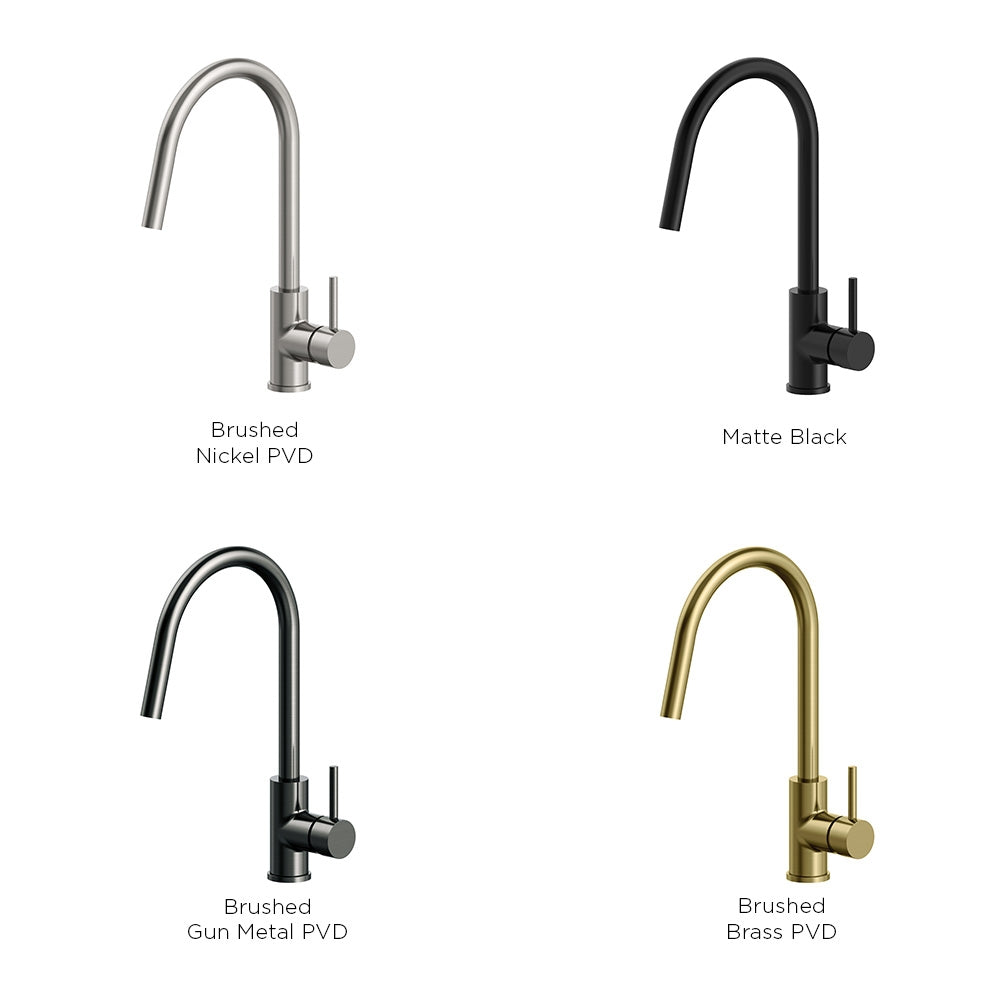 Arcisan Axus Pin Gooseneck Kitchen Mixer with Pull Out Nozzle