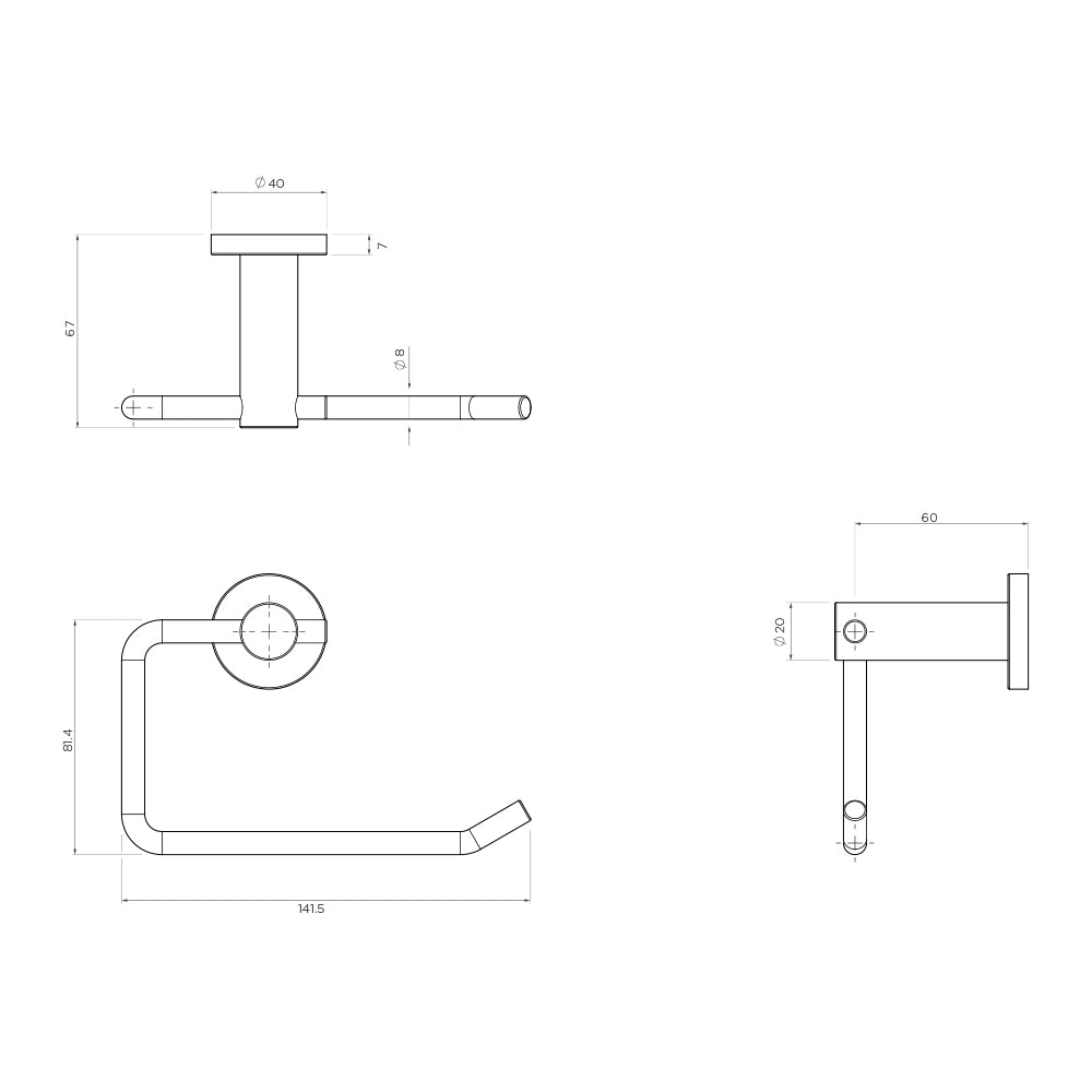 Arcisan Axus Loop Toilet Roll Holder