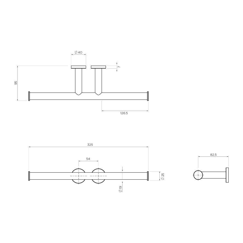 Arcisan Axus Double Toilet Roll Holder