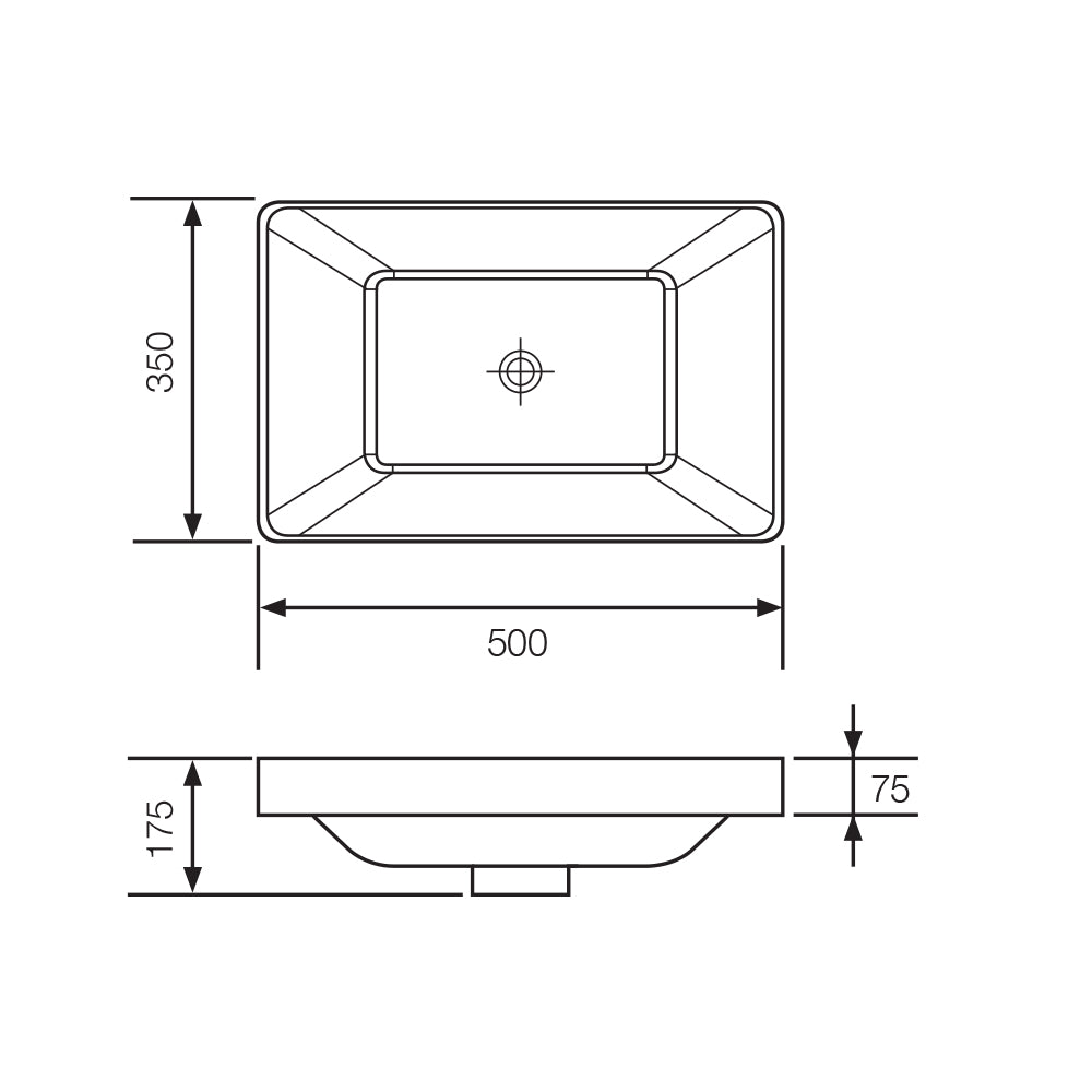 Arcisan Eneo 500 Inset Basin