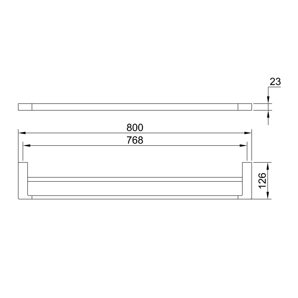 Arcisan Eneo Double Towel Rail 800mm