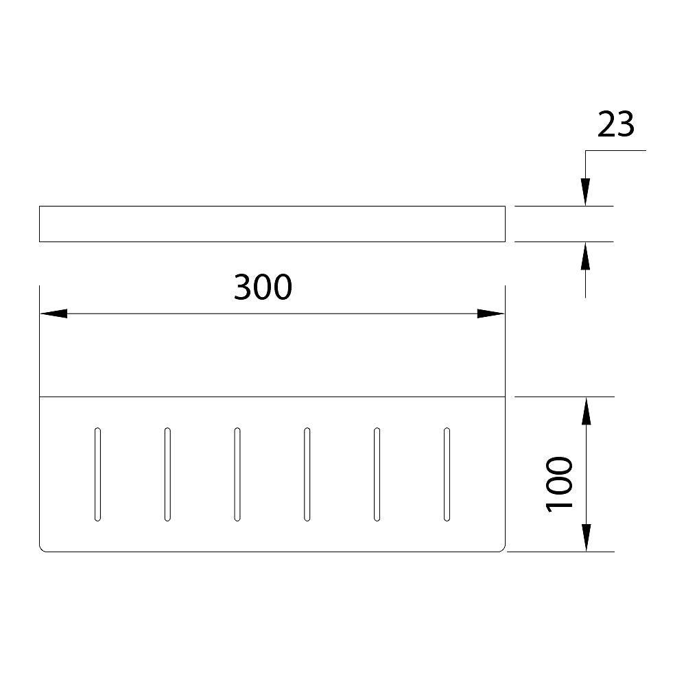 Arcisan Eneo Shelf with Drain Holes - 300mm