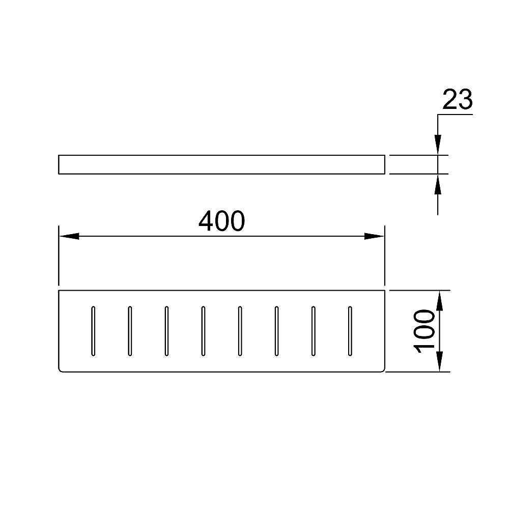 Arcisan Eneo Shelf with Drain Holes - 400mm