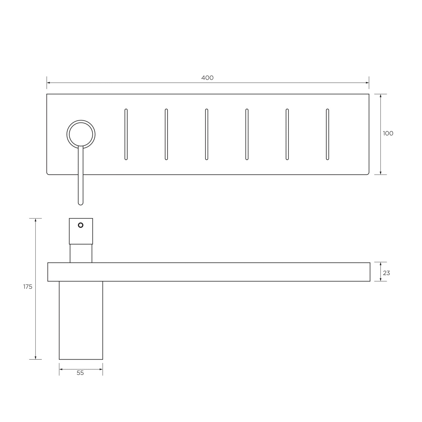 Arcisan Eneo Shelf with Integrated Liquid Soap Dispenser - 400mm