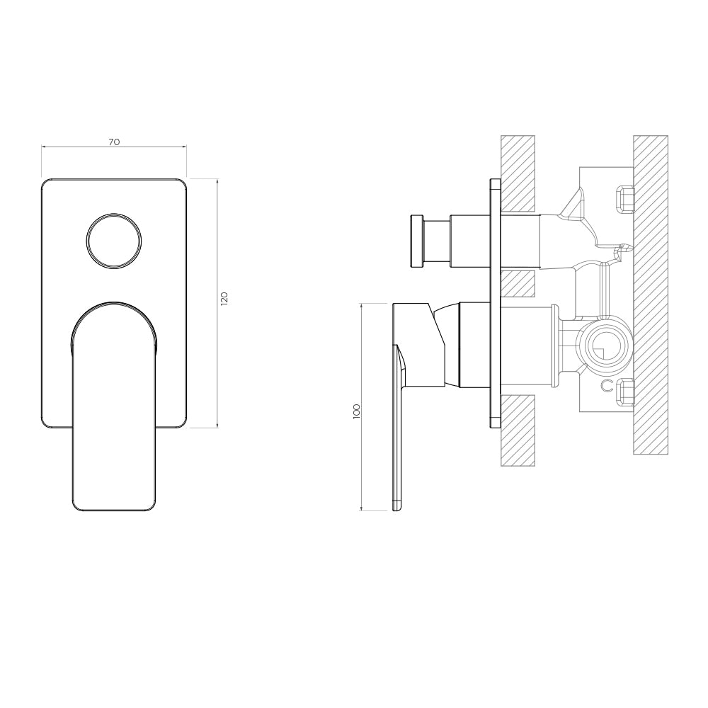 Arcisan Kibo Bath/Shower Mixer with Diverter