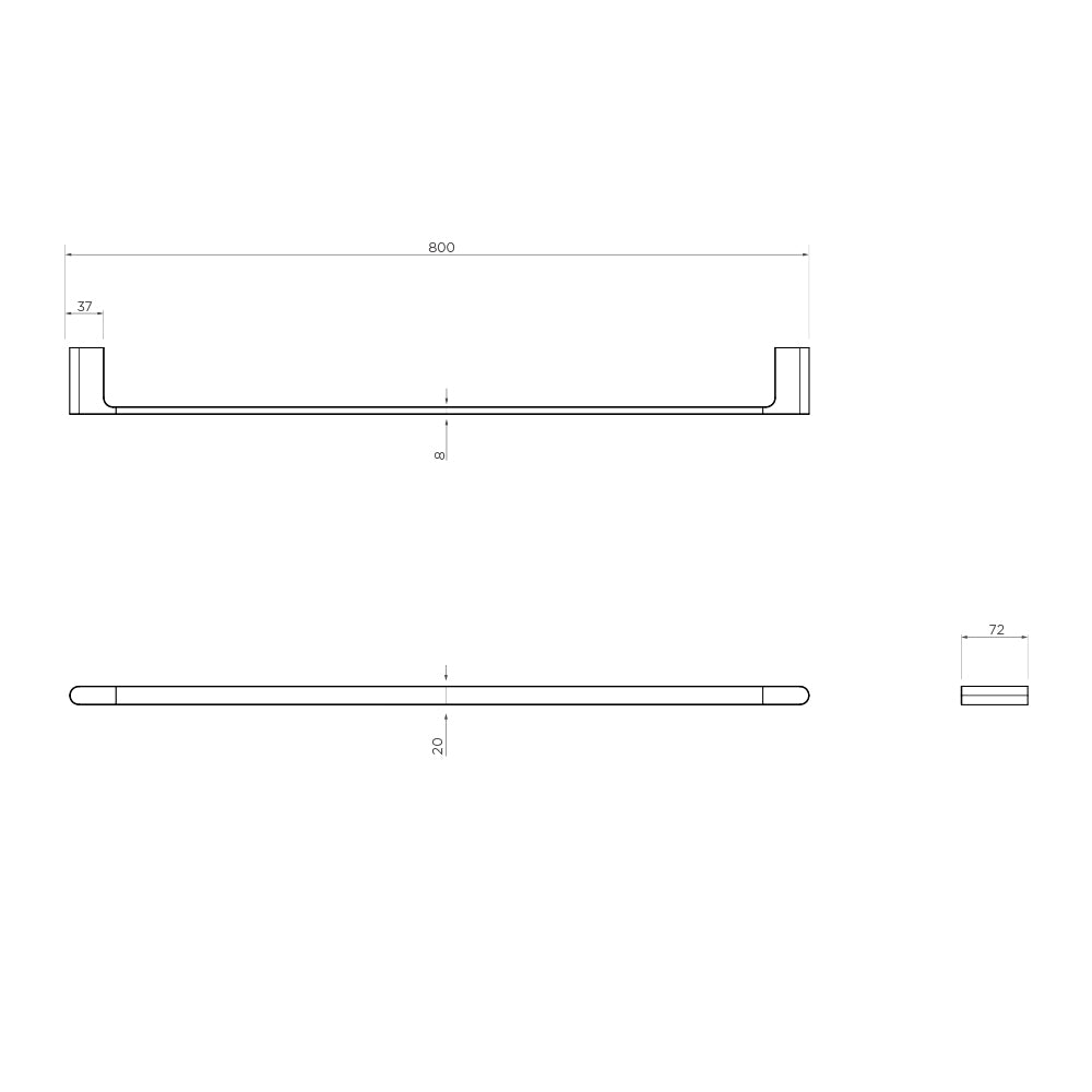 Arcisan Kibo Towel Rail - 800mm