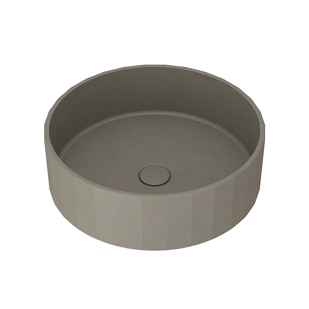 Arcisan Kasta-Lux FIC Above Counter 43cm Faceted Round Basin with Pop Up Waste