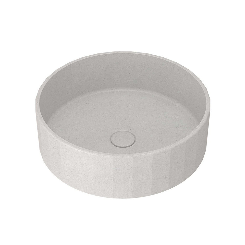 Arcisan Kasta-Lux FIC Above Counter 40cm Faceted Round Basin with Pop Up Waste