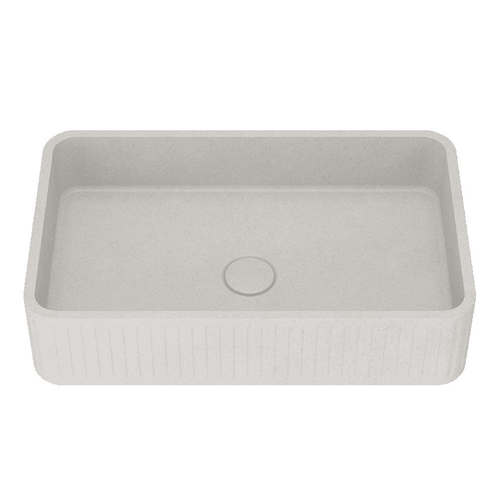 Arcisan Kasta-Lux FIC Above Counter 52 x 32cm Ribbed Basin with Pop Up Waste