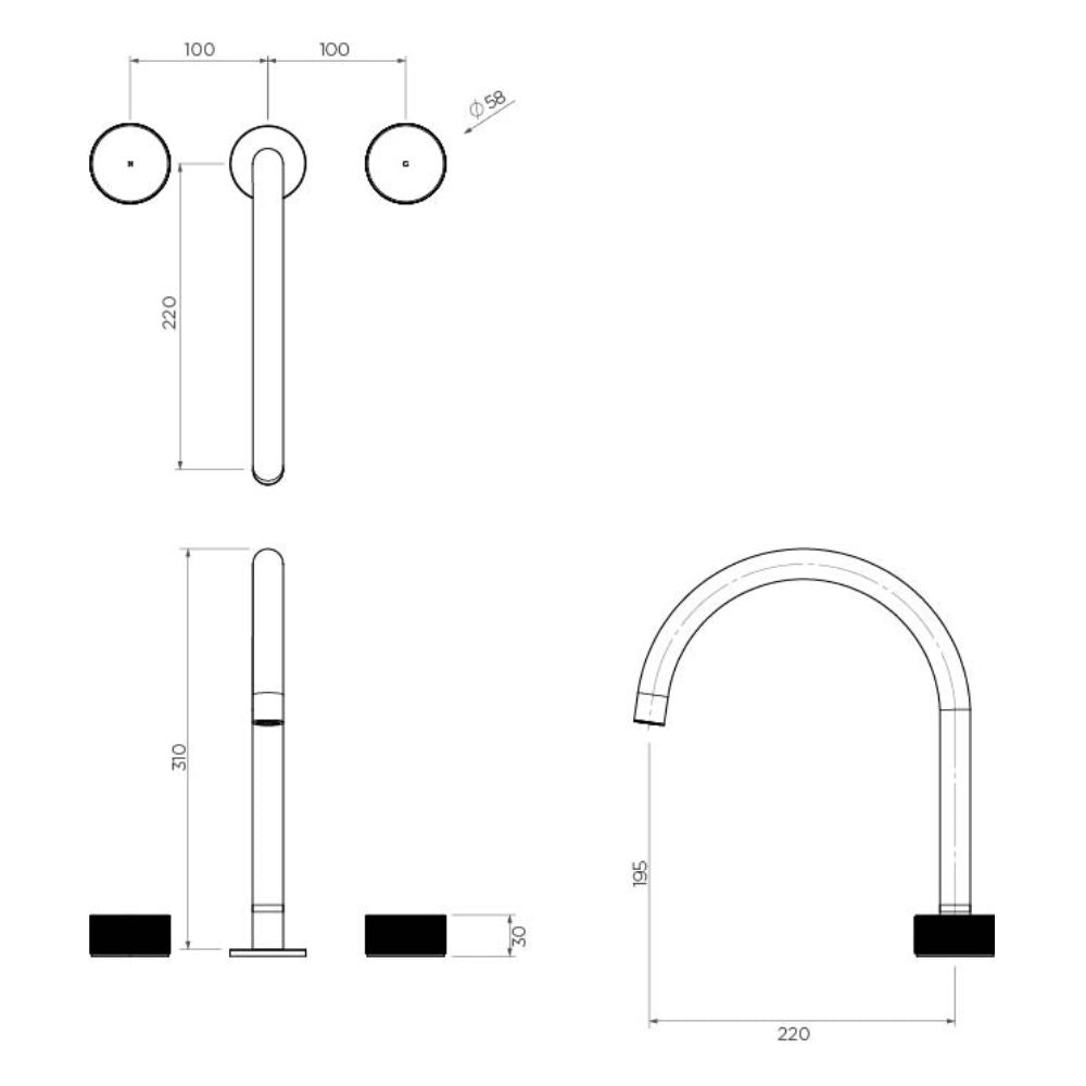 Arcisan Vierra Kitchen Set with Swivel Spout