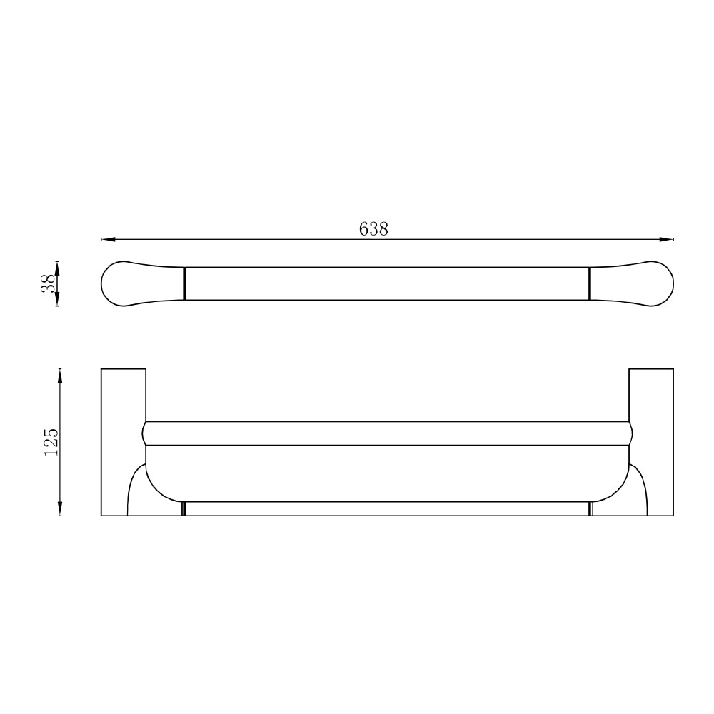 Arcisan Synergii Double Towel Rail - 600mm