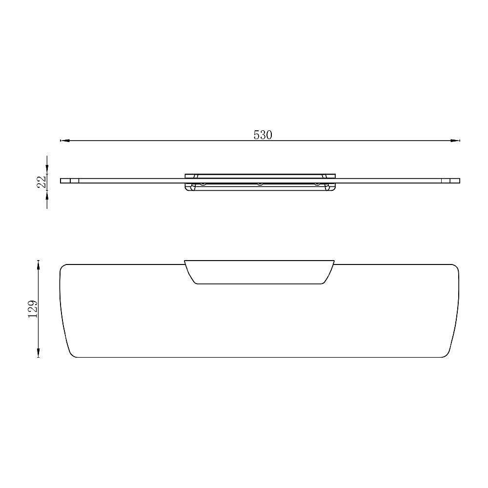 Arcisan Synergii Glass Shelf - 540mm