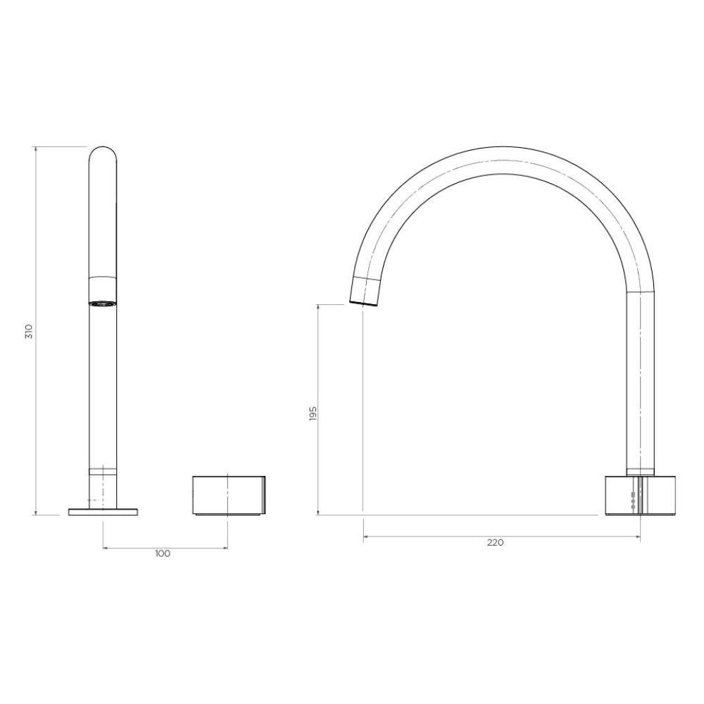 Arcisan Venn Kitchen Mixer with Swivel Spout