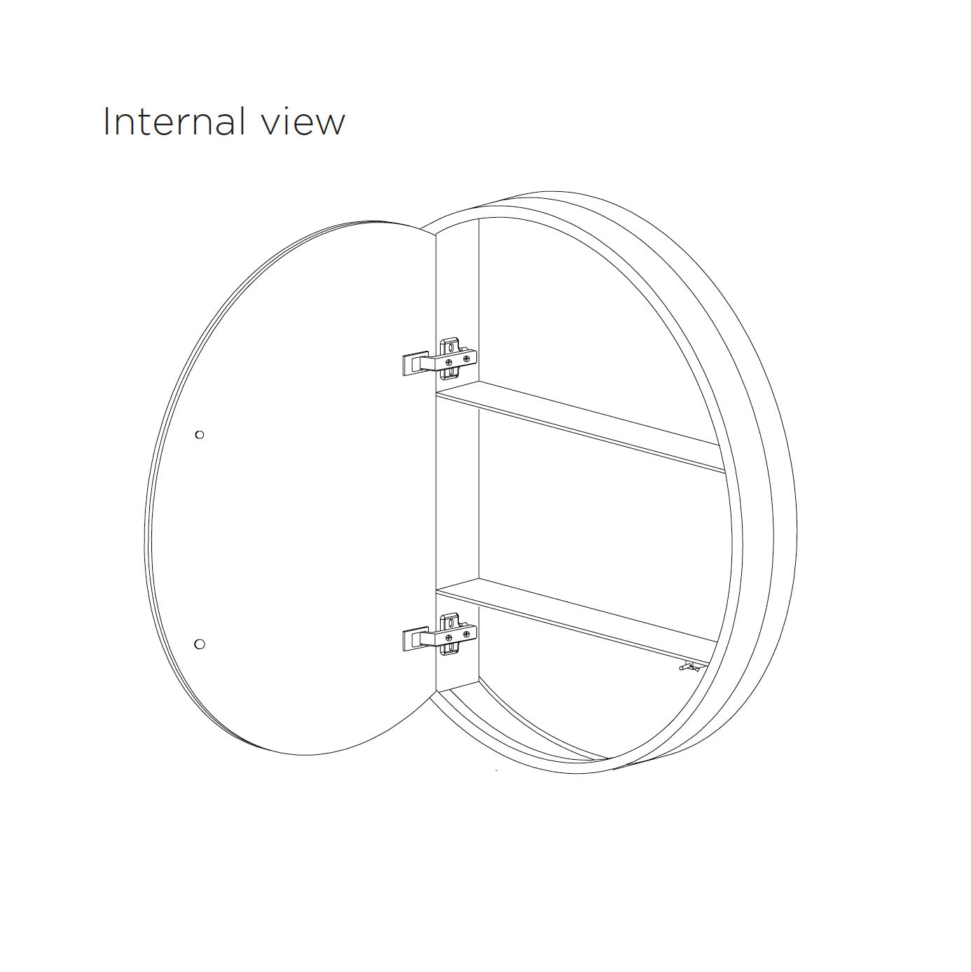 Arcisan Venn Ø850 Mirror Cabinet