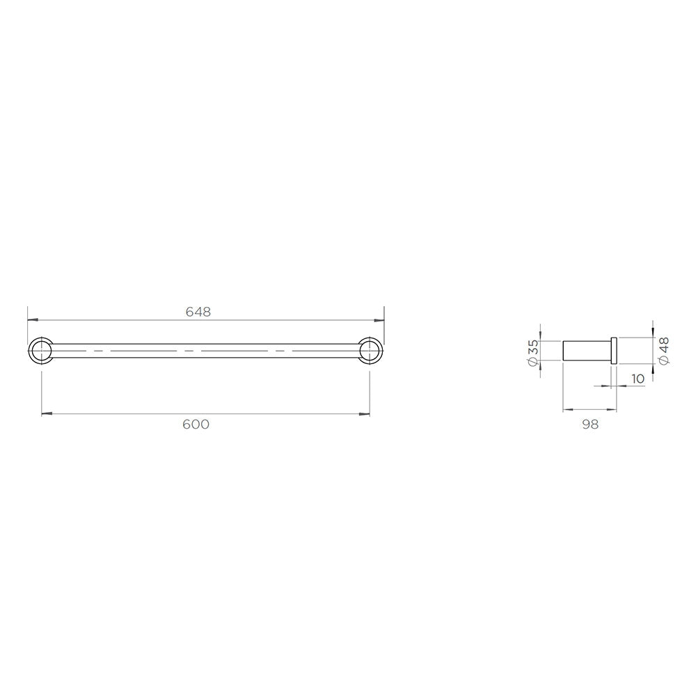 Arcisan Venn Heated Towel Rail - 600mm