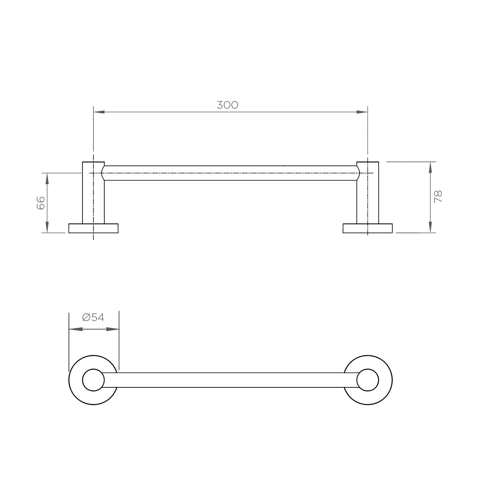 Arcisan Volis Towel Rail - 300mm
