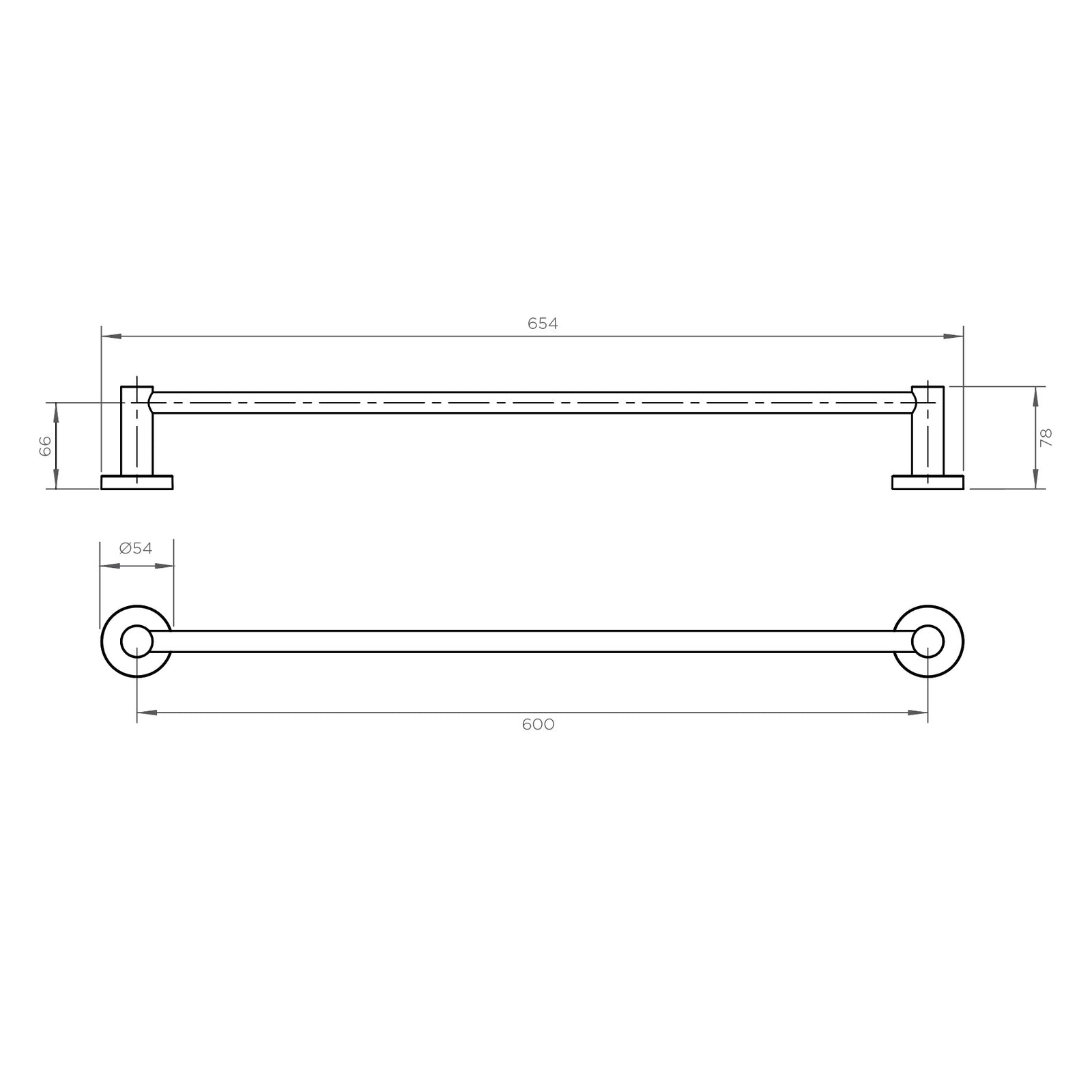 Arcisan Volis Towel Rail - 600mm