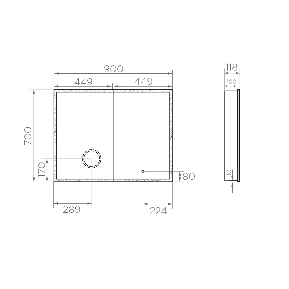 Arcisan Xoni Mirror Cabinet - 900 x 700