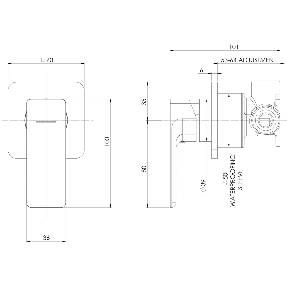 Phoenix Gloss MKII SwitchMix Shower / Wall Mixer (Fit-Off Kit Only) – Lead Free