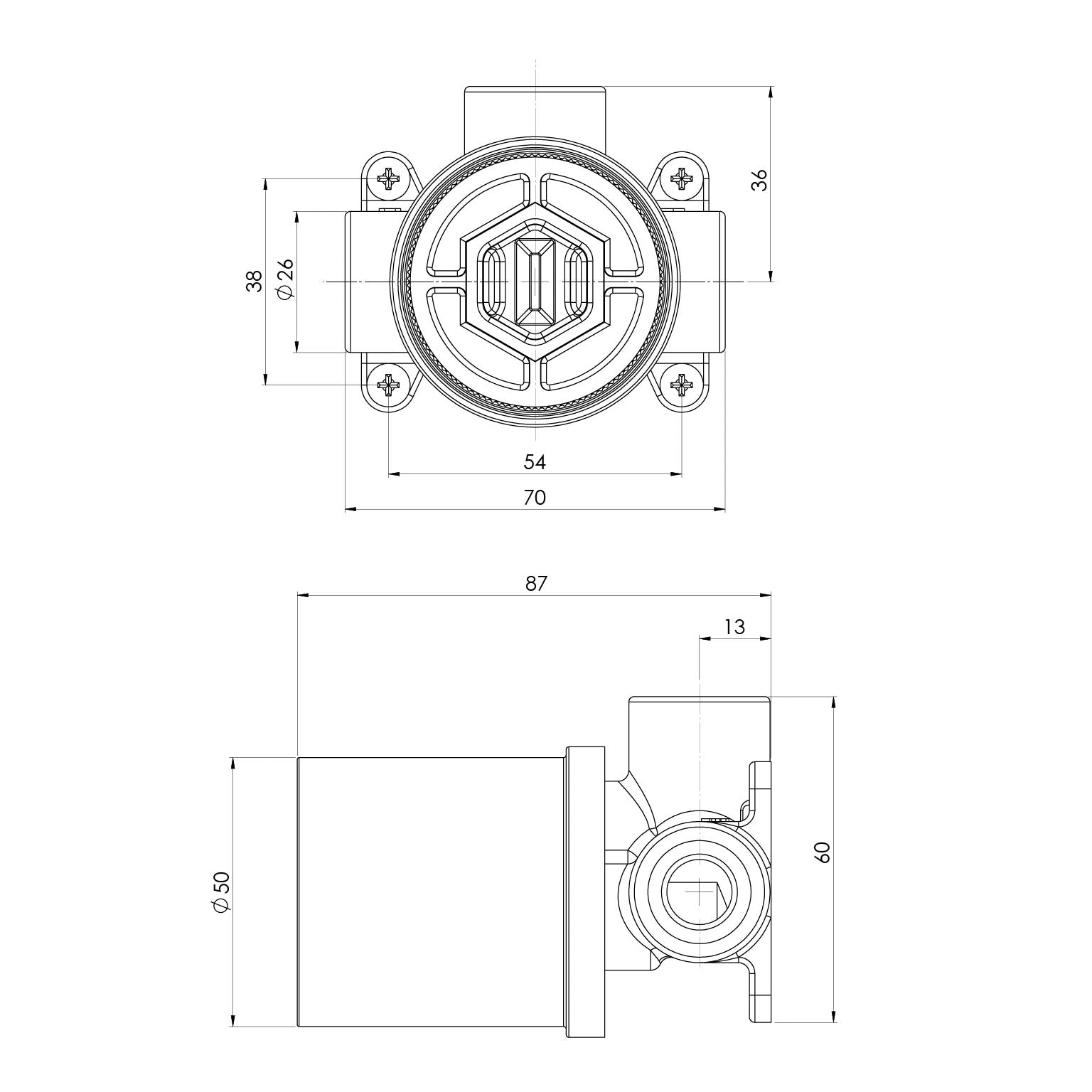 Phoenix SwitchMix Shower / Wall Mixer Rough-In Kit – Lead Free