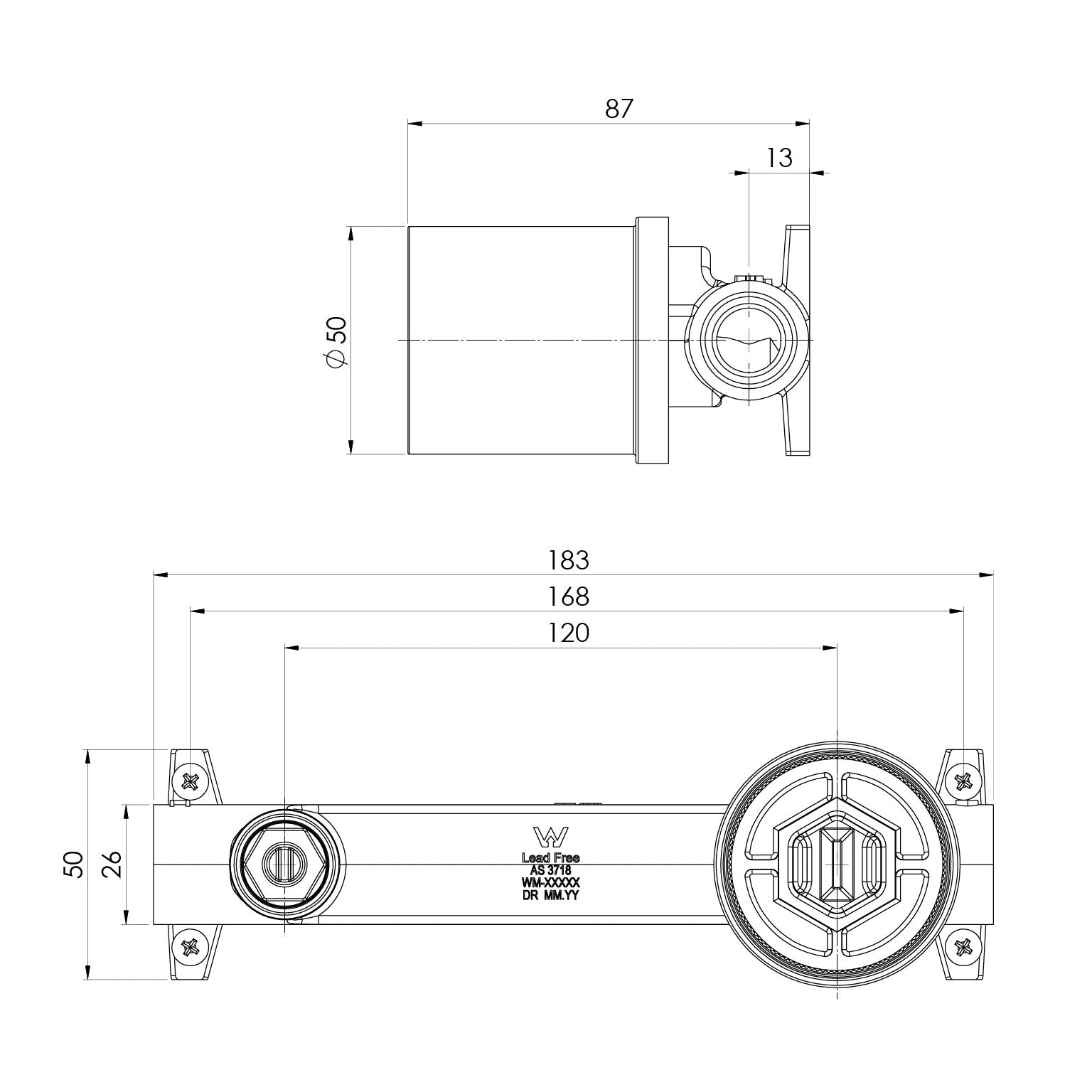 Phoenix SwitchMix Wall Basin / Bath Mixer Set Rough-In Kit – Lead Free