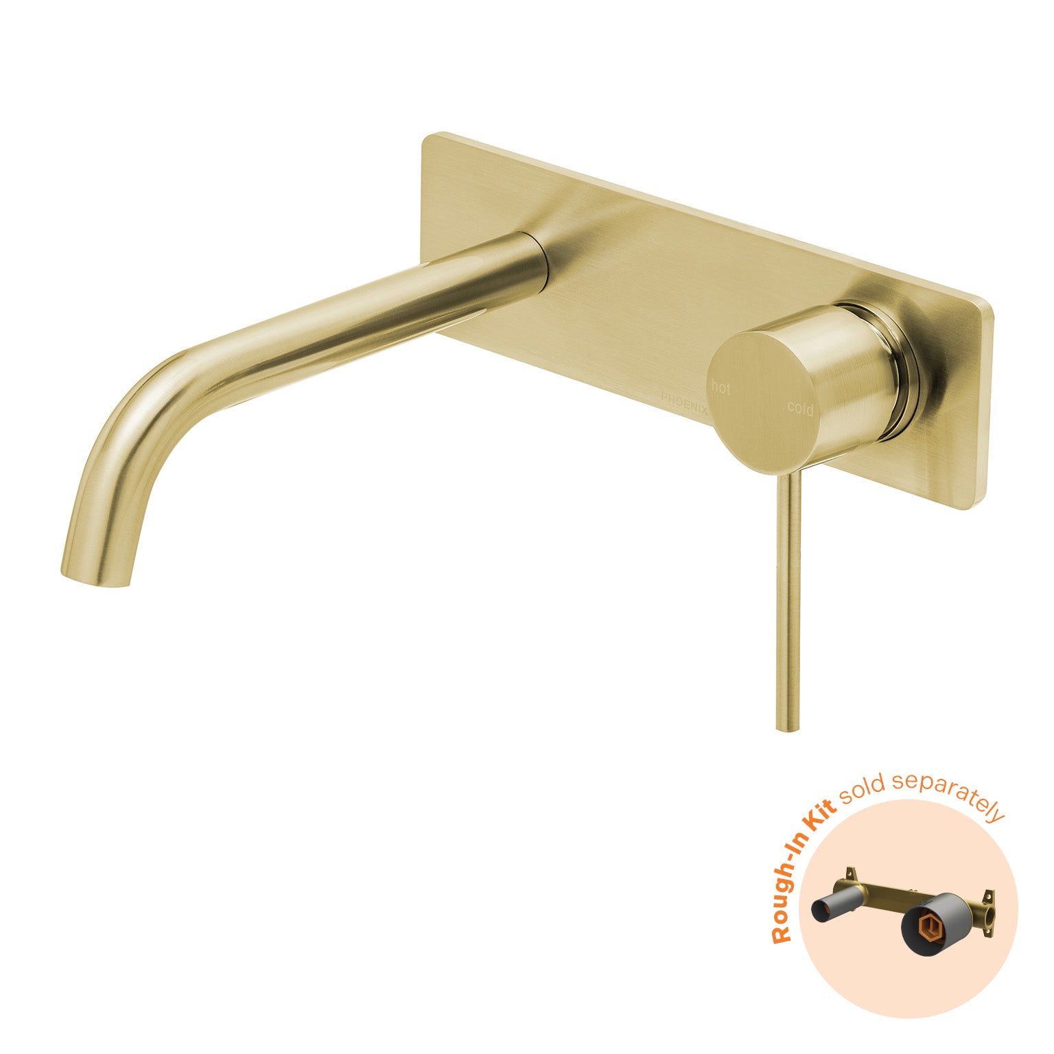 Phoenix Vivid Slimline SwitchMix Wall Basin / Bath Mixer Set 230mm (Fit-Off Kit Only) – Lead Free