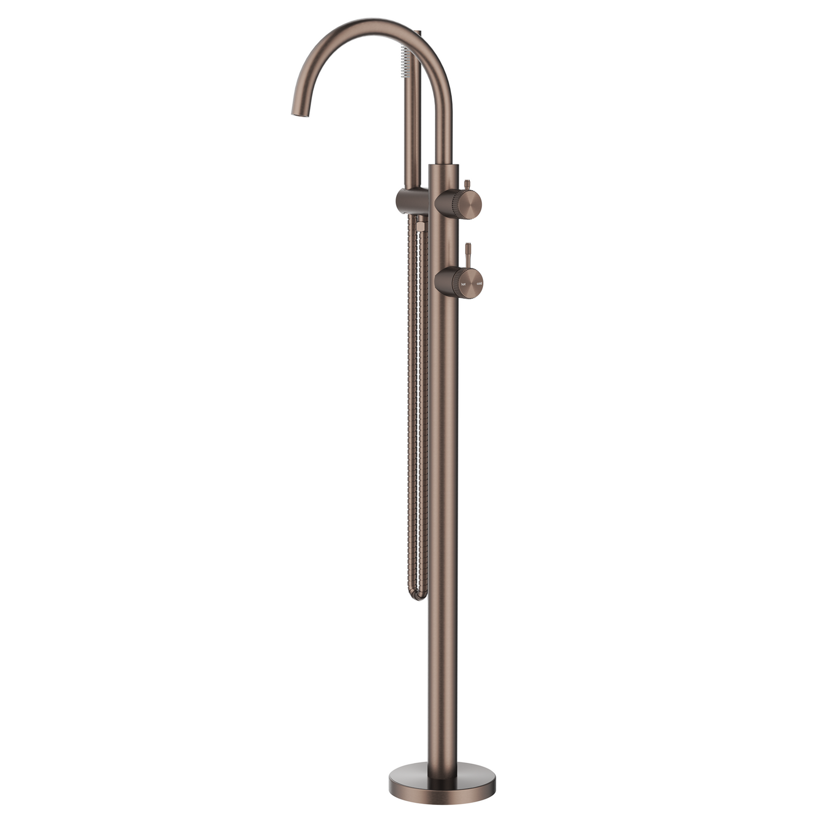 Bella Vista Mica Fluted Freestanding Bath Mixer with Hand Shower