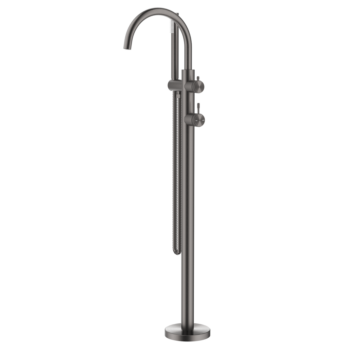 Bella Vista Mica Fluted Freestanding Bath Mixer with Hand Shower