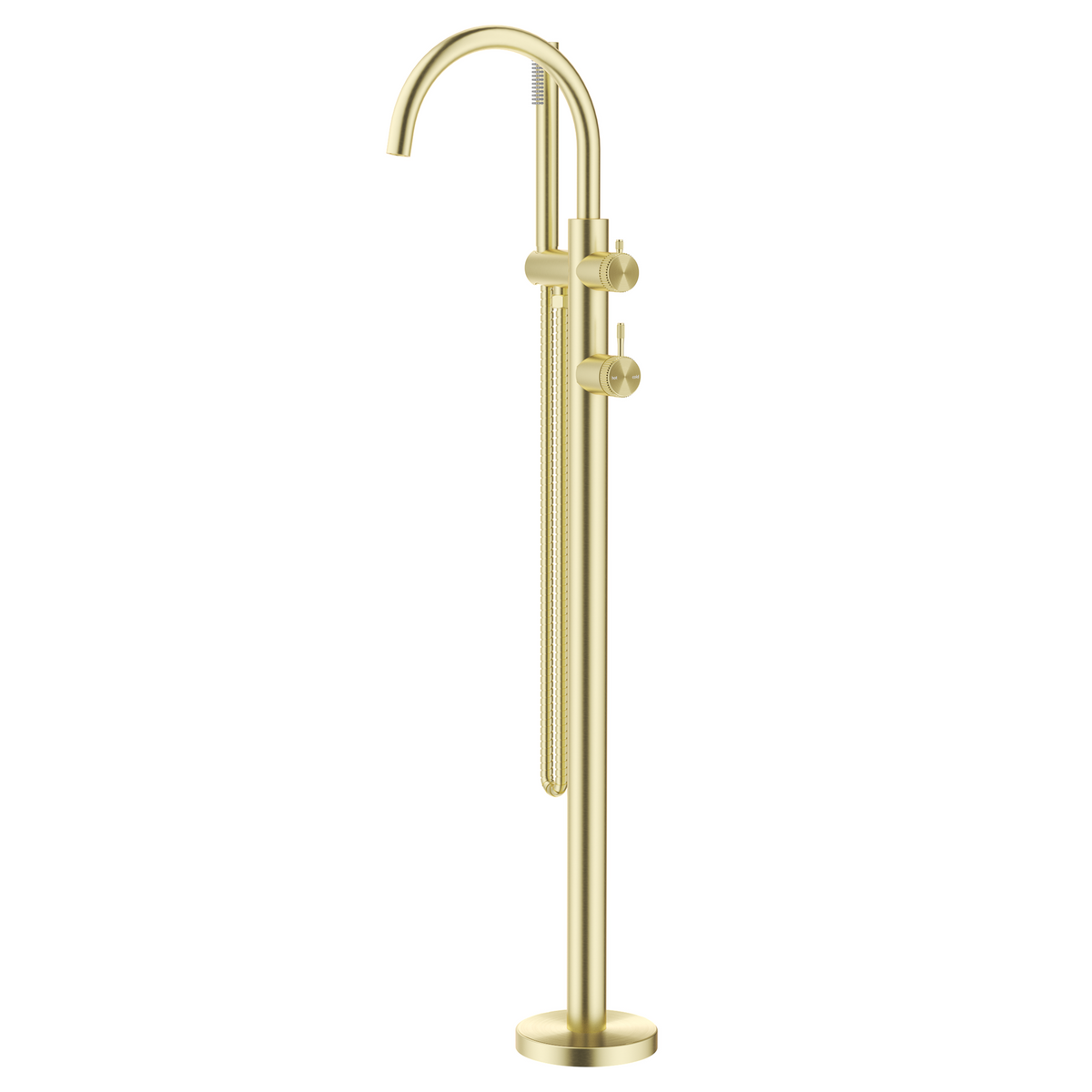 Bella Vista Mica Fluted Freestanding Bath Mixer with Hand Shower
