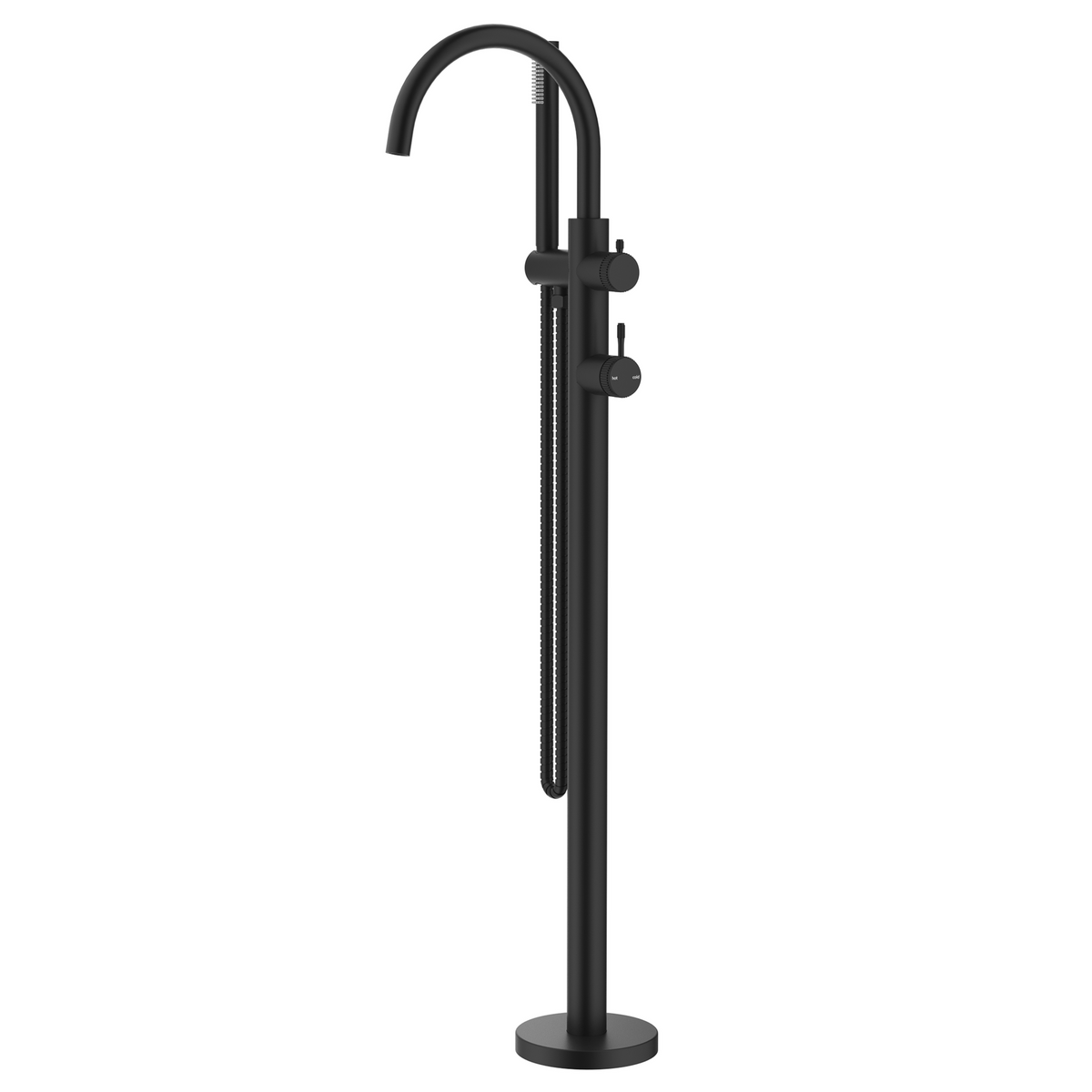 Bella Vista Mica Fluted Freestanding Bath Mixer with Hand Shower