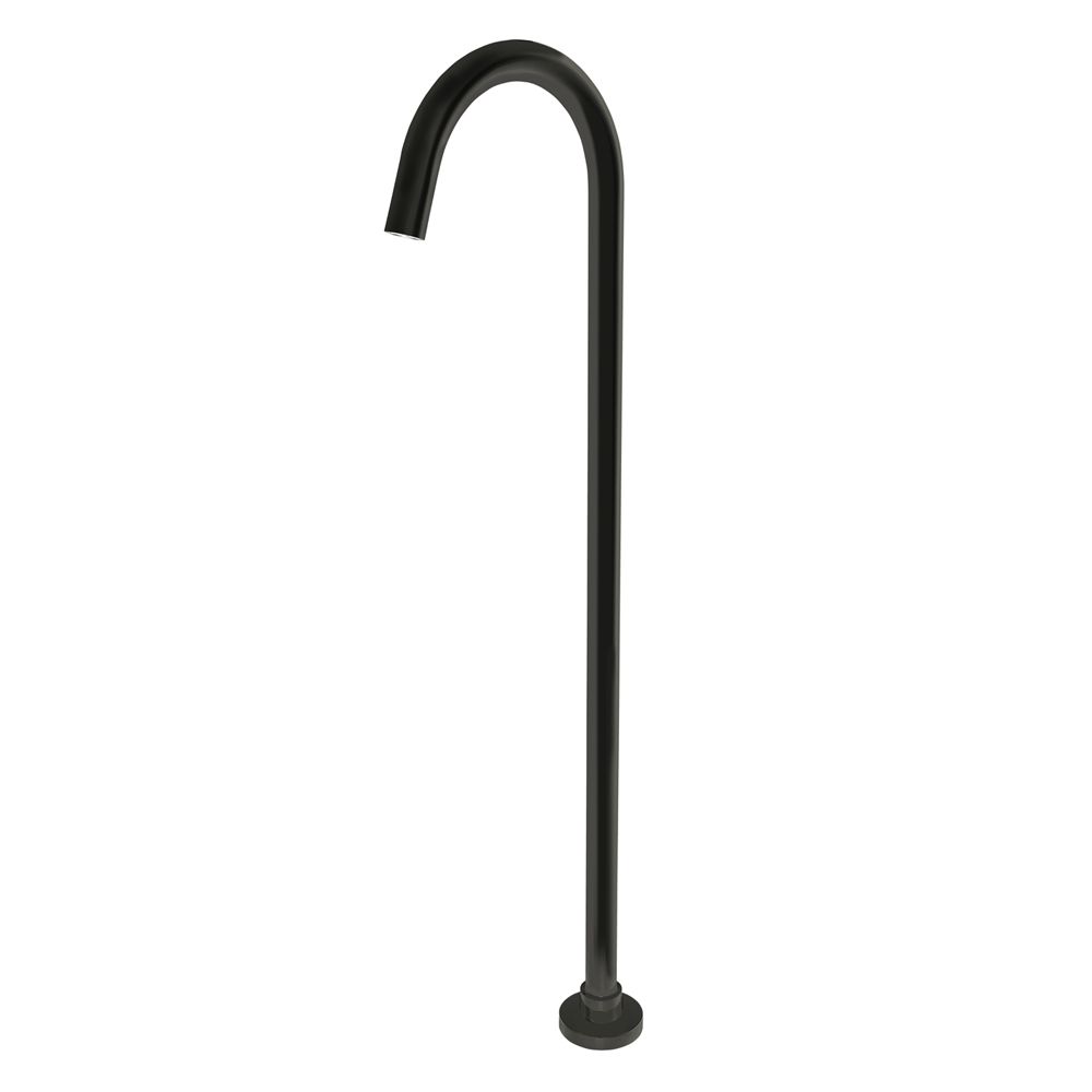 Norico Pentro Round Black Stainless Steel Freestanding Bath Spout