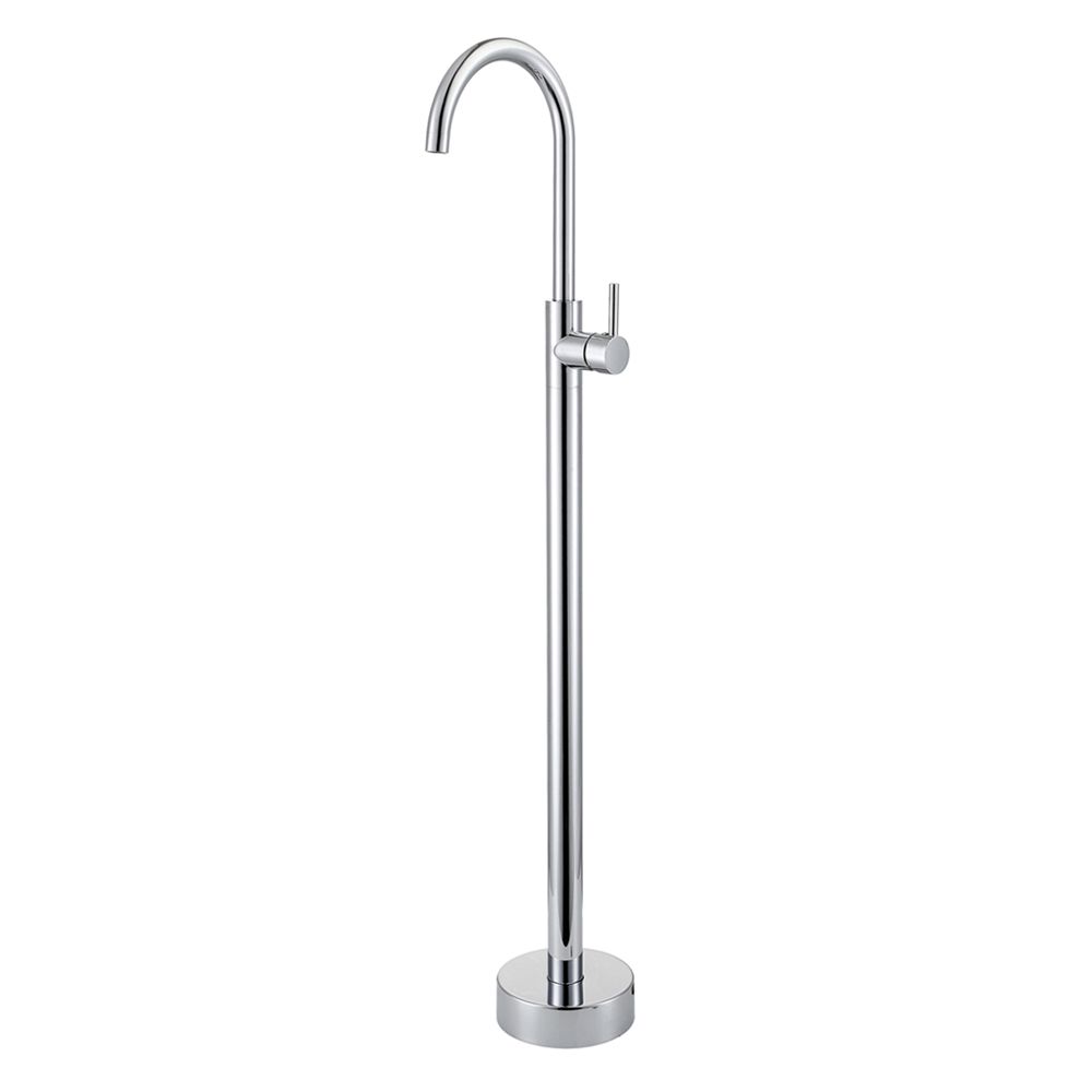 Norico Pentro Round Chrome Solid Brass Freestanding Mixer