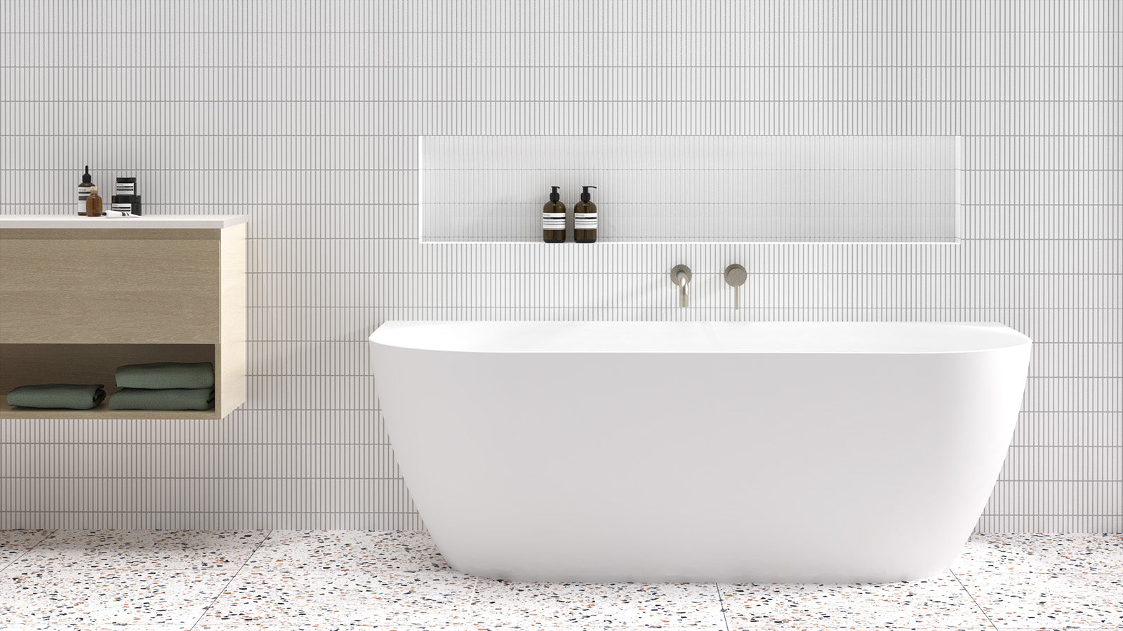 ADP Glacier Back-To-Wall Bath