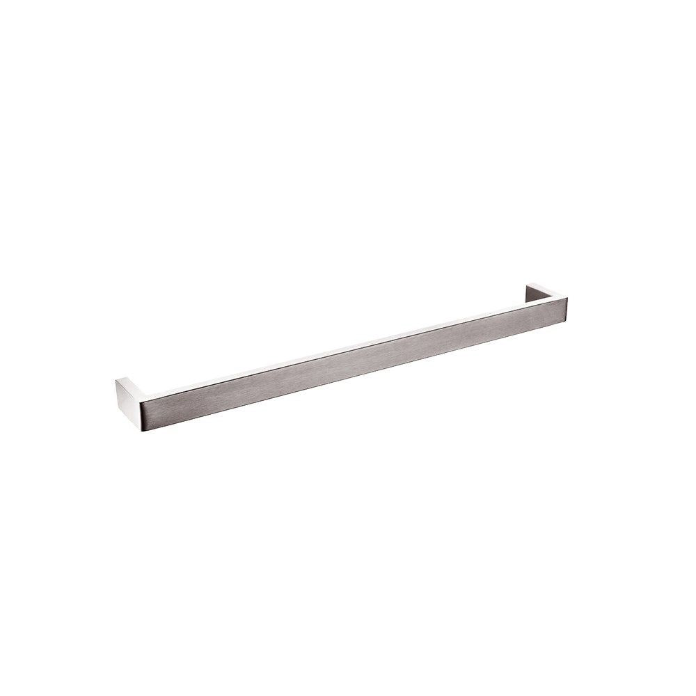 IVANO Series Square Brushed Nickel Single Towel Rail 800mm