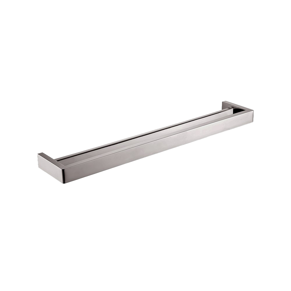 IVANO Series Square Brushed Nickel Double Towel Rail 800mm