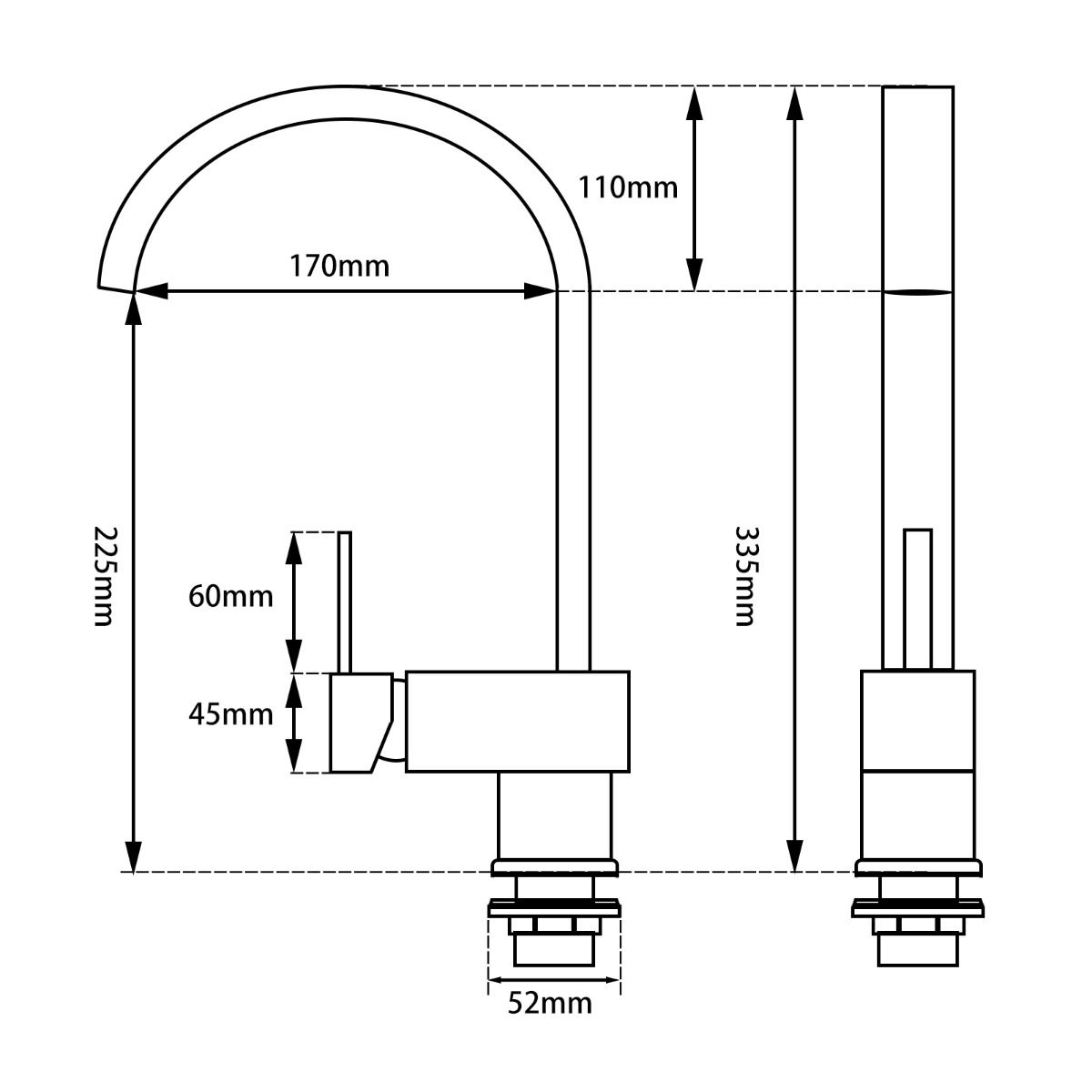 Gooseneck Kitchen Sink Mixer Tap